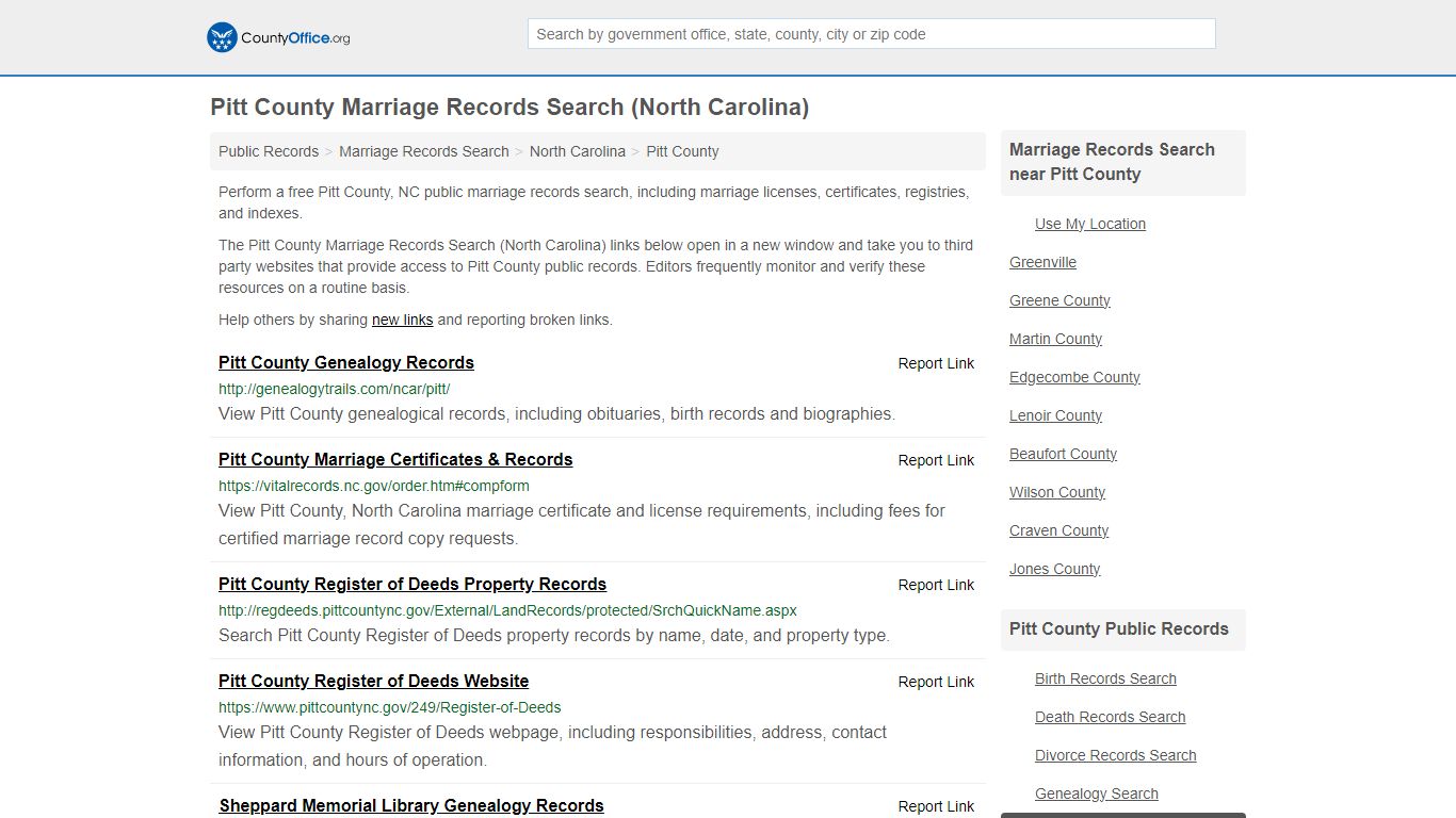 Marriage Records Search - Pitt County, NC (Marriage Licenses ...